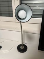 Table Lamp adjustable neck black base silver used