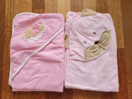 2-er Set Baby-Kapuzenbadetuch