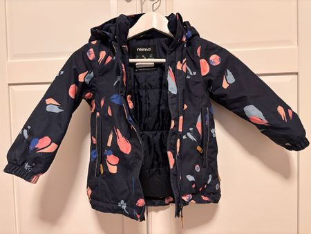 Winterjacke Reima Grösse 98 dunkelblau mit Muster guter Zust