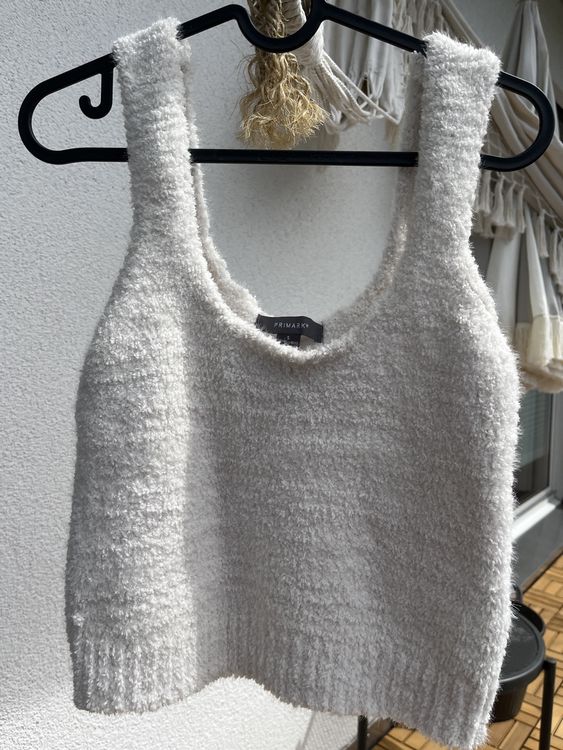 Tops: Kuscheliges  Top Gr. S weiss, Teddyfell Look – D'occasion à Diepoldsau par Sonne14