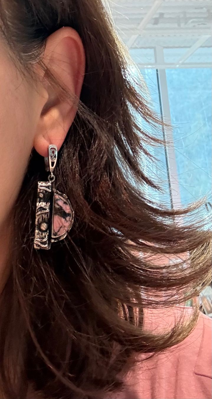 Altri gioielli: Handmade Pink Rhodonit Ring & Earrings Set – Usato da Glis venduto da lus_sx55 2