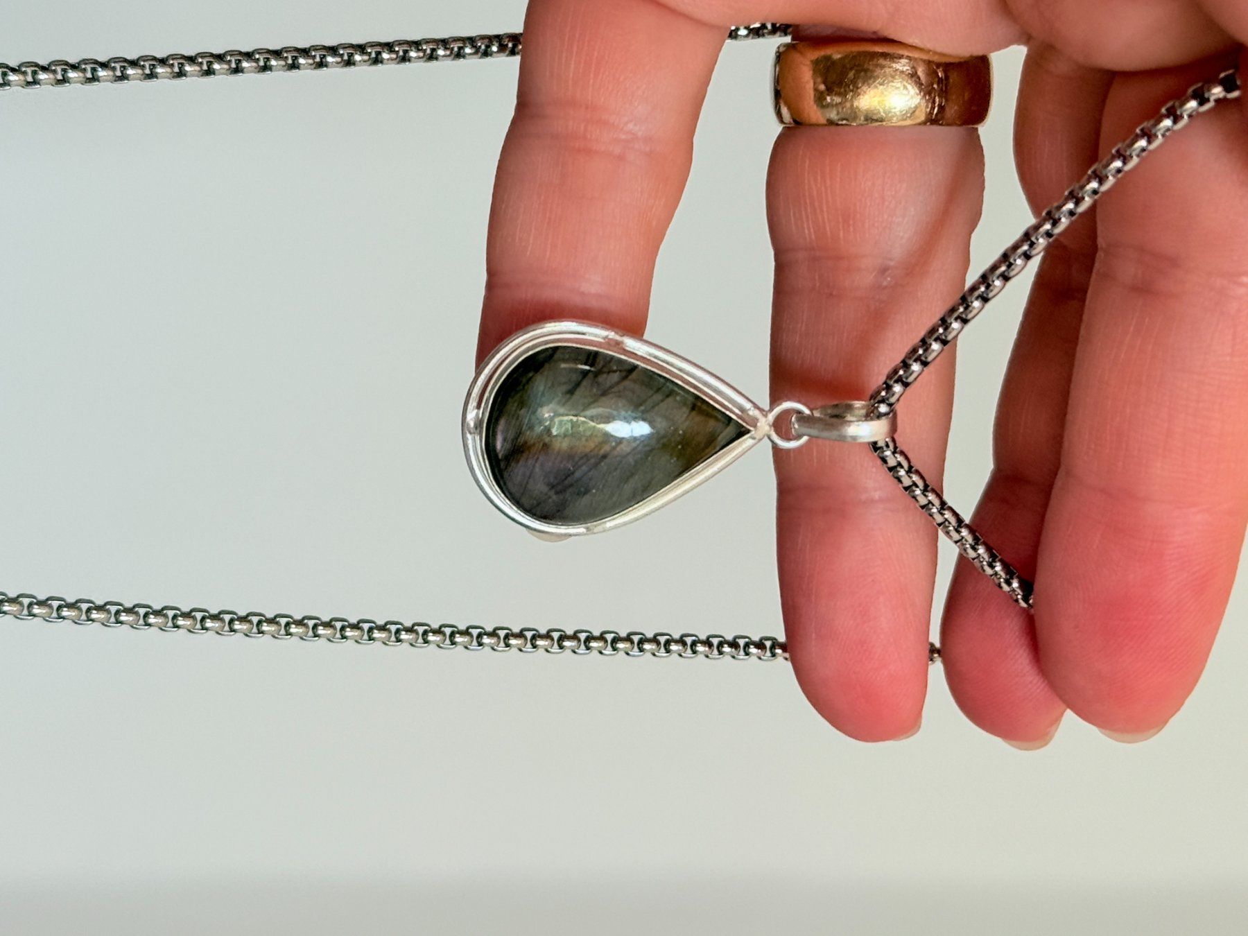Catenine: Labradorite Gemstone Handmade Jewelry necklace – Nuovo e nell'imballaggio originale da Genève venduto da AGBERG 4