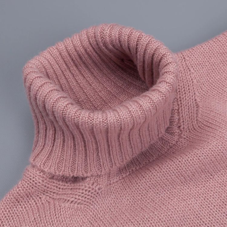 NEW William Lockie Gullan Cashmere Roll Neck Ash Large (Neu und