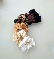 5er Set Samt Scrunchies Farbe "Tiger"
