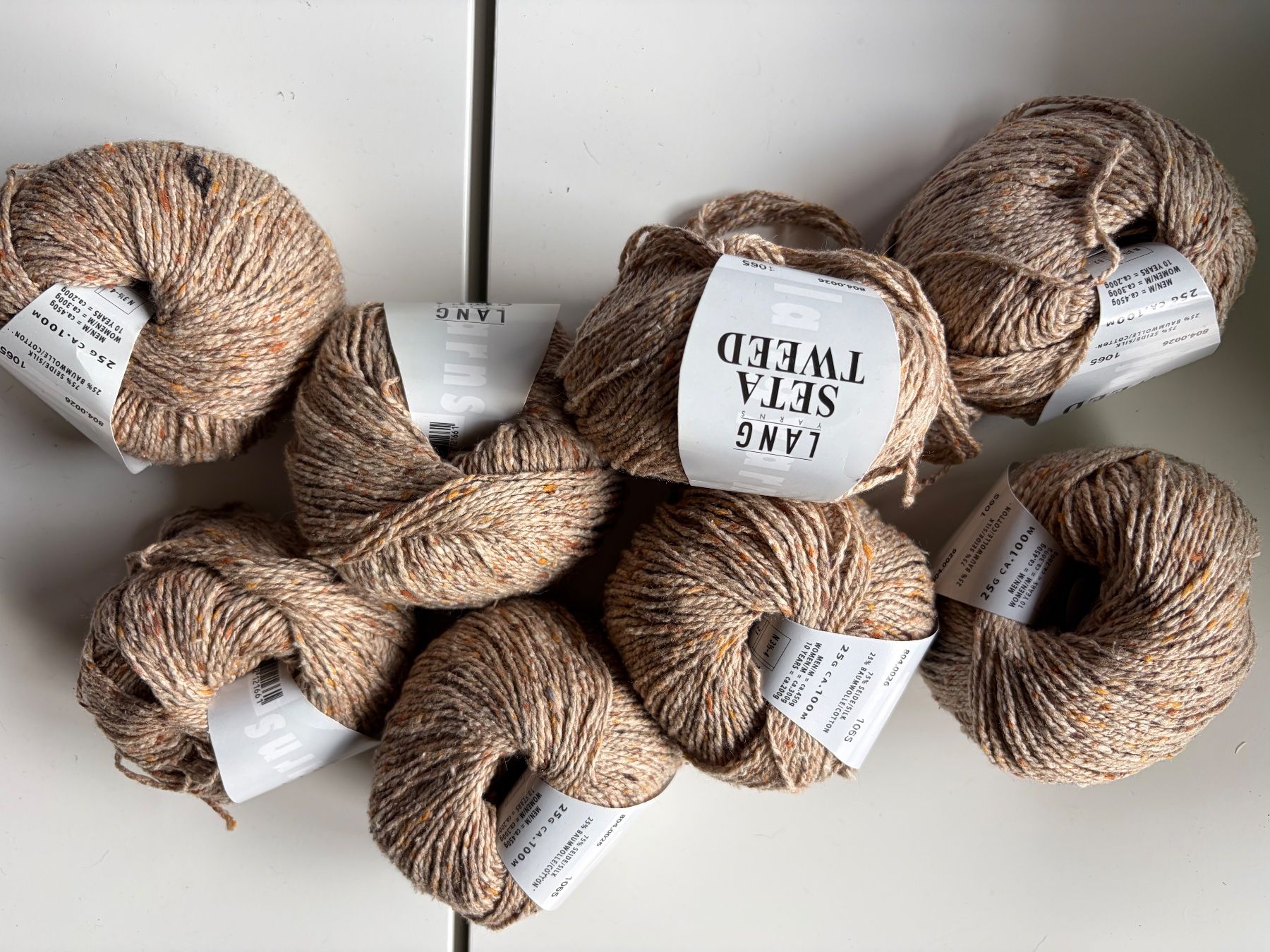 Lang Yarns Laine: 8 Knäuel Seta Tweed Langyarns – Neuf (Voir description) à Büsserach par bor_s88m 1