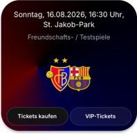 Ich verkaufe 2 Tickets für FC Basel–FC Barcelona nebeneinand