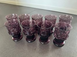 Gläser 9 Stück "weinrot" robuste Trinkgläser