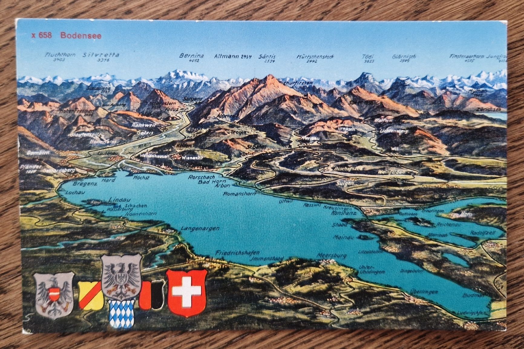 Cartoline postali: Bodensee mit Wappen – Usato da Ebikon venduto da Donar50