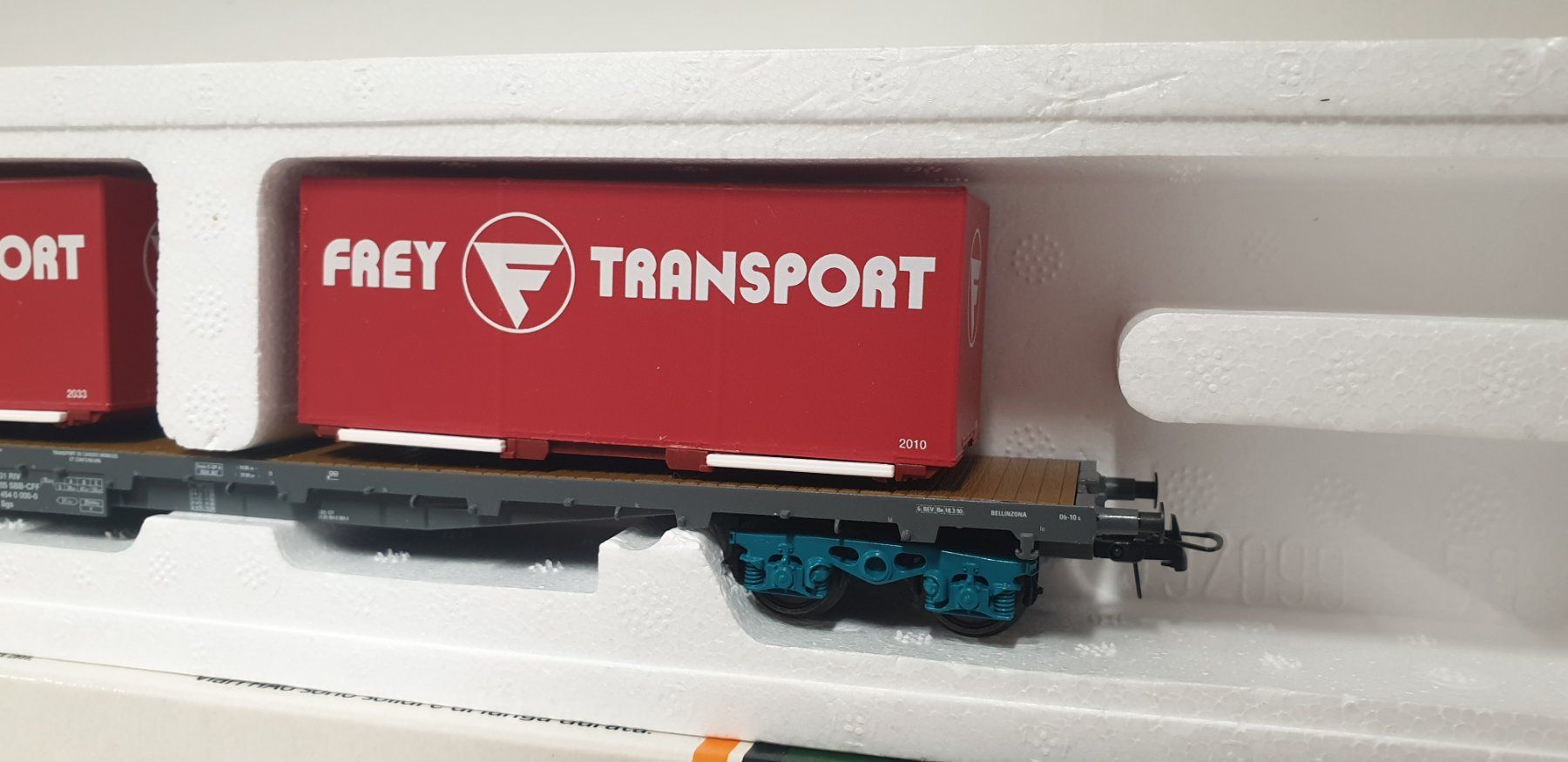 Hag Modellini di ferrovie: Hag SBB Containerwagen Frey H0/AC Nr. 392 – Usato da Geroldswil venduto da TopTrain54 2