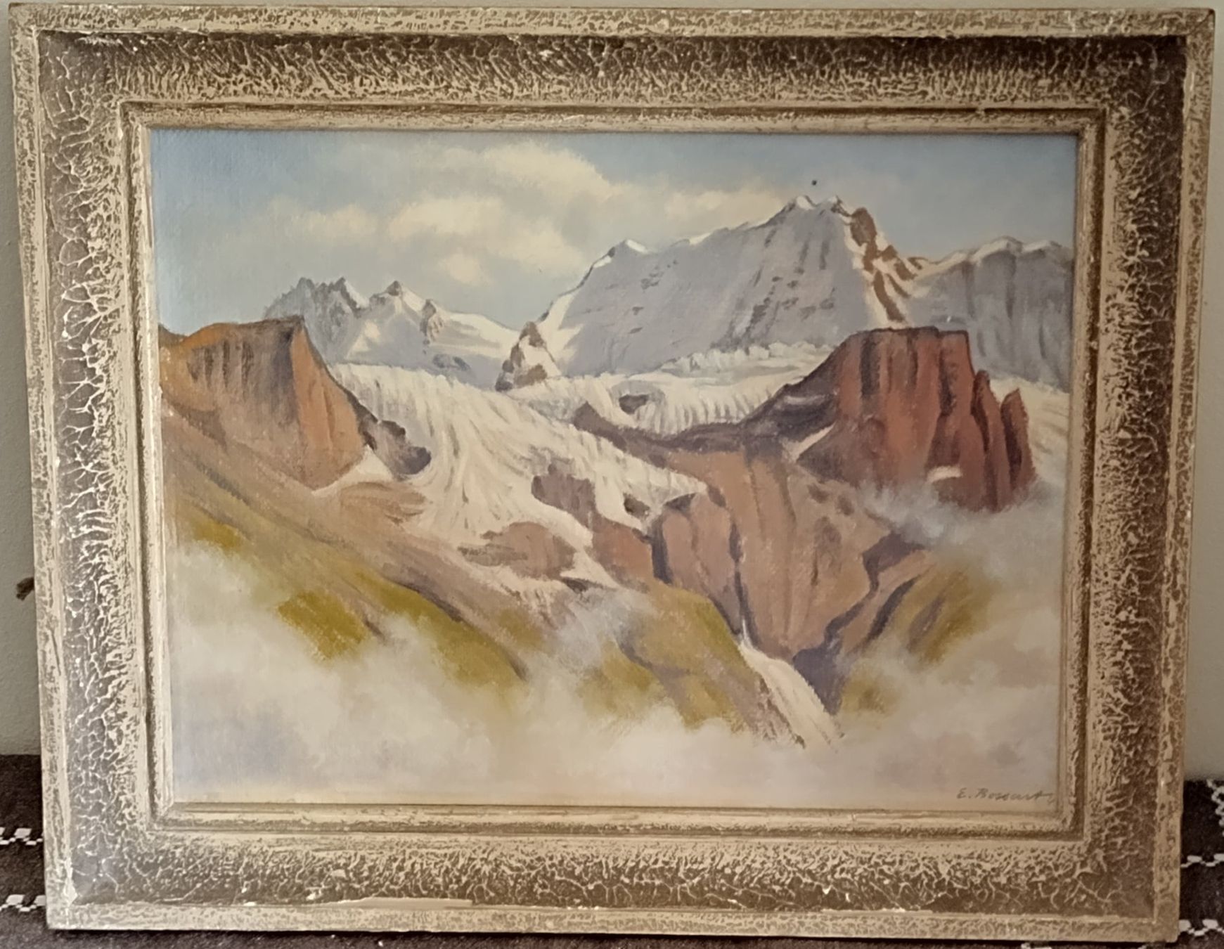 Dipinti: Schneeberge-Bild von E.Bossart – Usato da Heitenried venduto da Harley-58