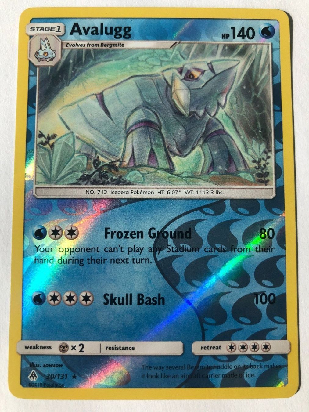 Pokémon Carte collezionabili: Avalugg - Reverse Holo - TCG Pokemon – Nuovo (secondo la descrizione) da Nussbaumen AG venduto da Pika-Shop