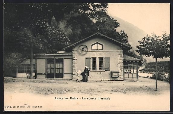 Cartoline postali: AK Lavey les Bains, La source thermale – Usato da Berlin venduto da bartko-reher