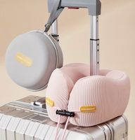 Oreiller de voyage en forme de U en tissu fibre de soie