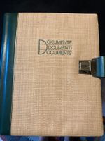 Dokumentenmappe mit Verschluss Beige Grösse A4 vintage