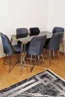  Elegante Essgruppe in Samt- und Marmoroptik – Absoluter Neu