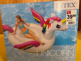 INTEX Mega Unicorn Schwimmring Badeinsel Luftmatratze