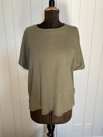 esmara Kurzarm Shirt Oberteil kaki - Grösse M