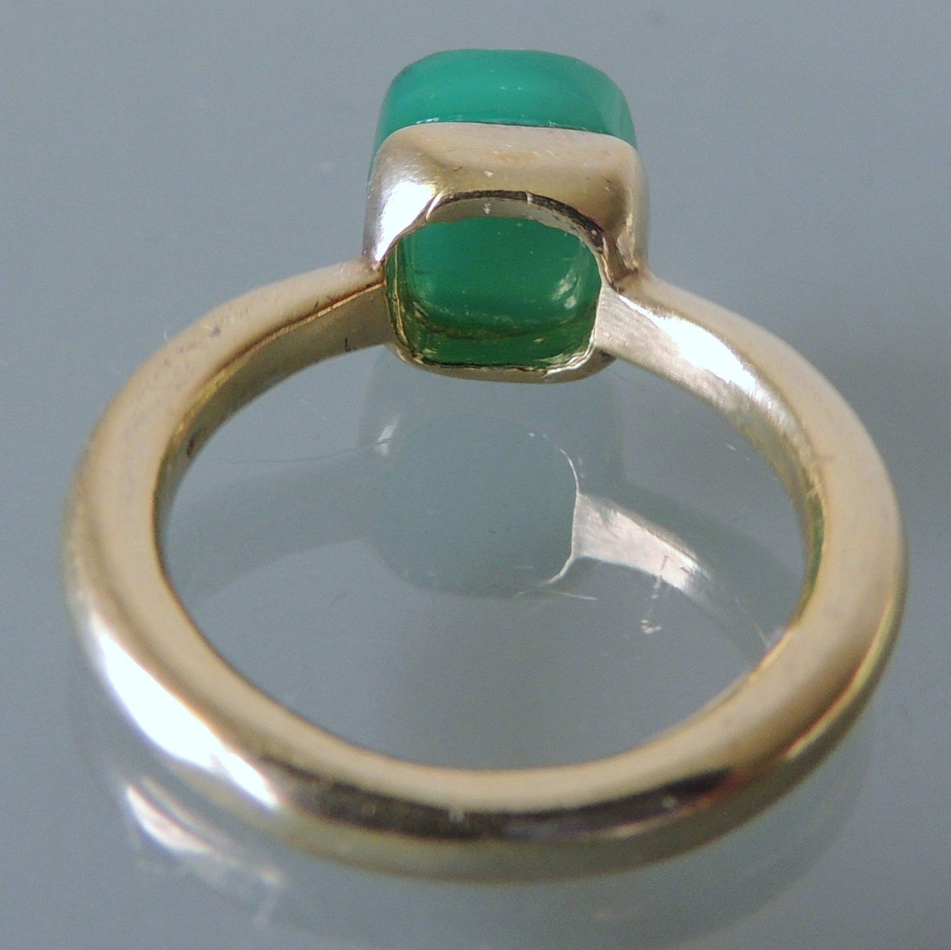 Anelli: Vergoldeter Silber 925 Achat Fingerring Gr. 54 – Usato da Waldenburg venduto da schaller707 2