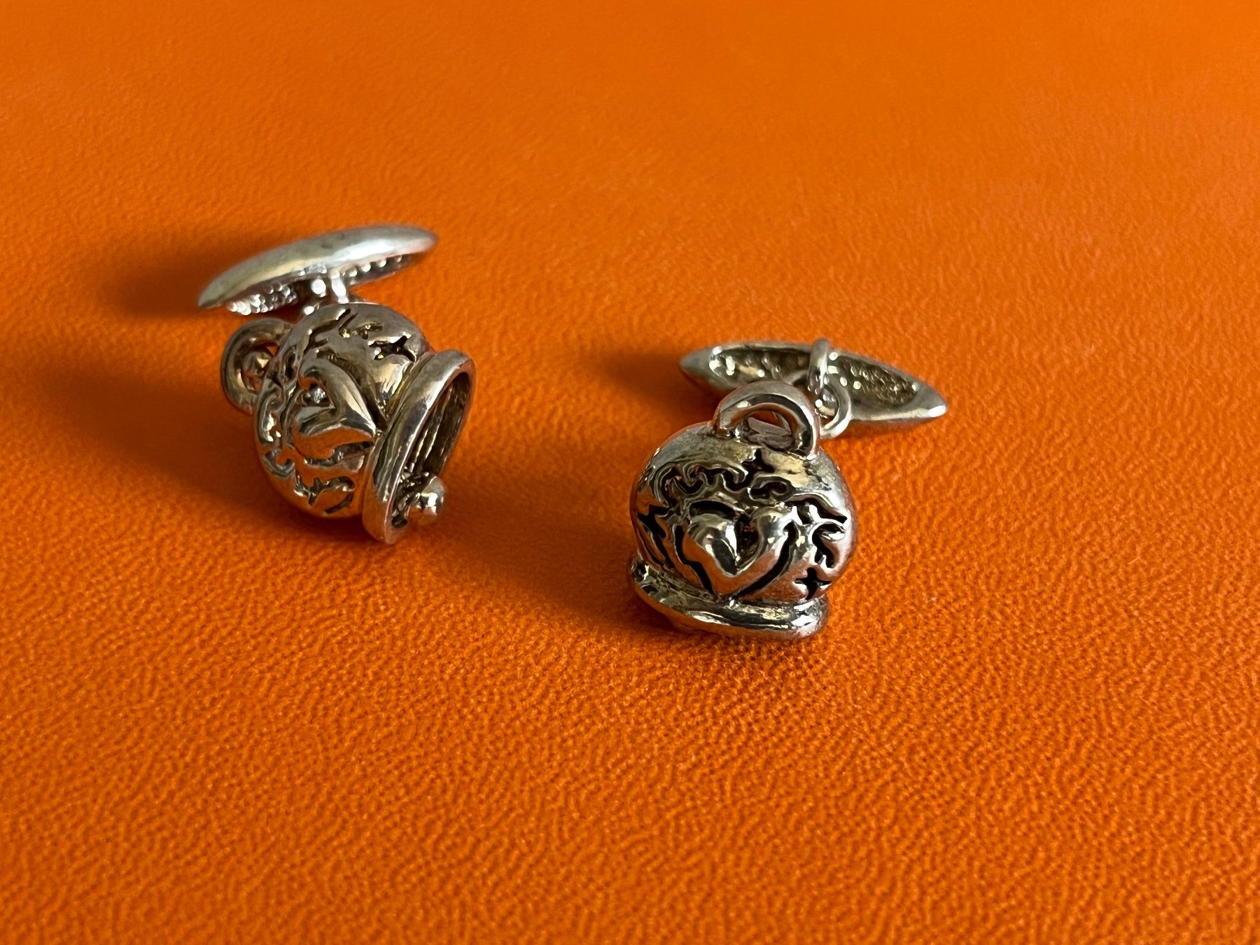 Manschettenknöpfe: CHANTECLER Capri silver cufflinks gemelli campanella – Gebraucht aus Lugano von LVC 1