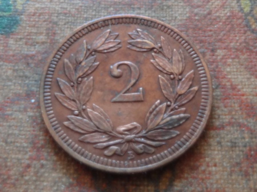 Tutti le monete: 2 Rp. 1893  (A) – Usato da Romanel-sur-Lausanne venduto da Swift13 1
