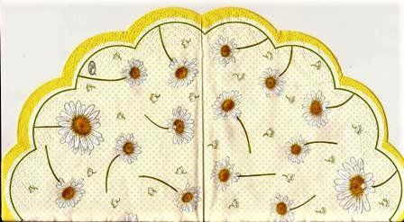 Tovaglioli: 2 Servietten rund Loveley  Daisies – Nuovo (secondo la descrizione) da Basel venduto da Happybaer