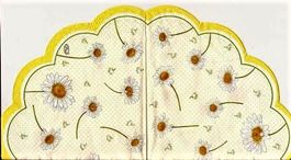 2 Servietten rund Loveley  Daisies
