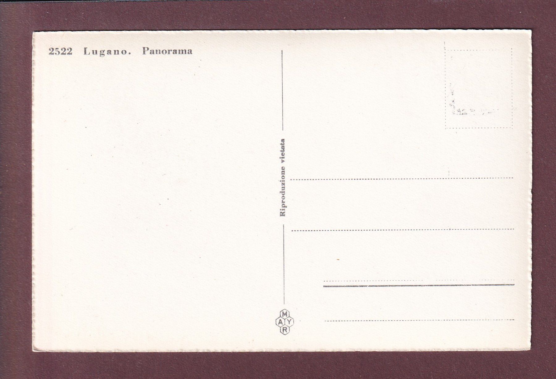 Cartes postales: LUGANO - Panorama – D'occasion à Pully par nicecards 1