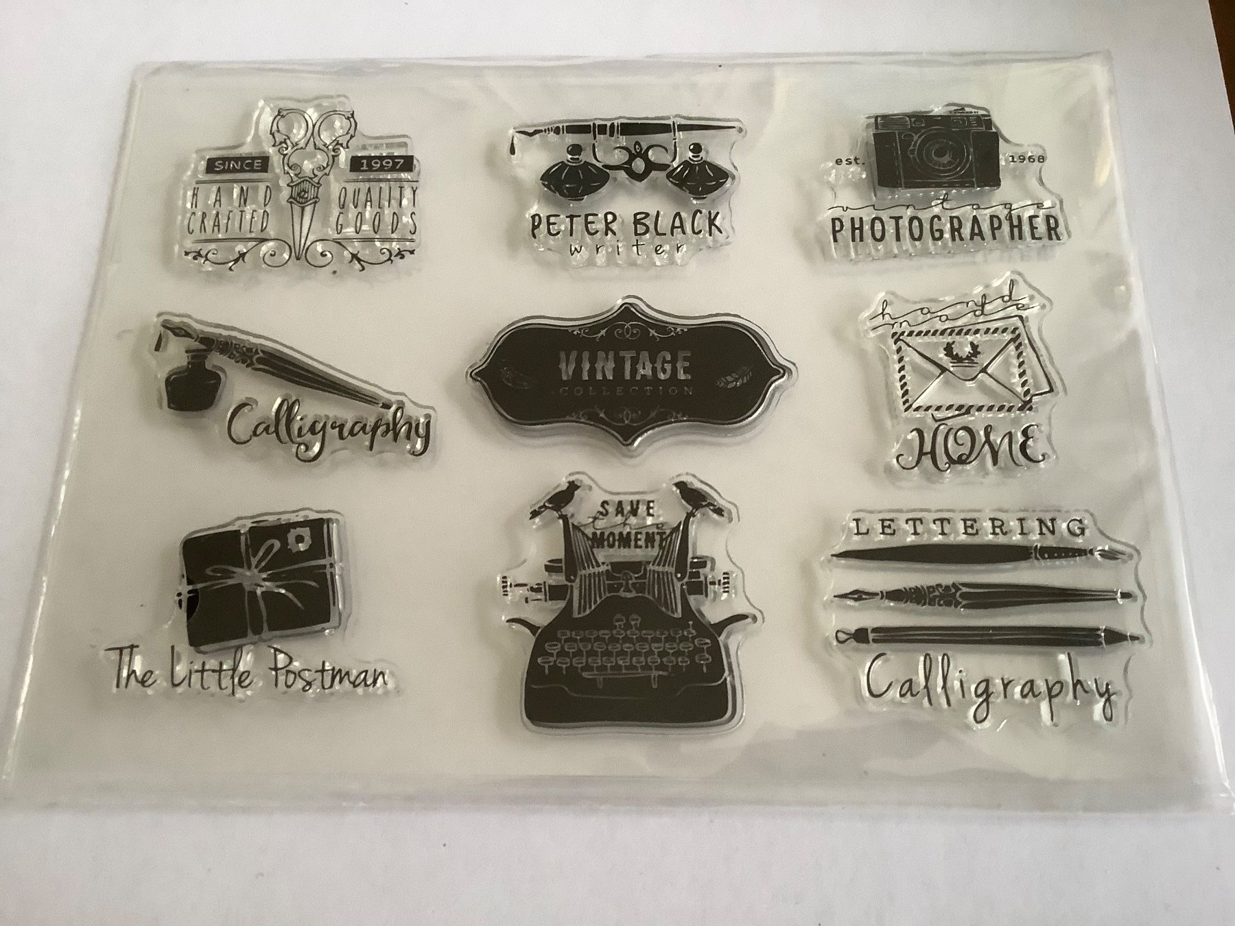 Timbri: Clear Stamp Calligraphy Silikon Stempel Silikonstempel – Nuovo (secondo la descrizione) da Meyrin venduto da laservette99