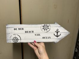 2 Shabby Chic Holzschilder Pfeile