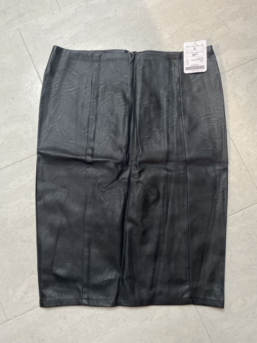 Zara Gonne: Schwarzer Lederrock Neu, Grösse S – Nuovo e nell'imballaggio originale da Uster venduto da fas_q2ft