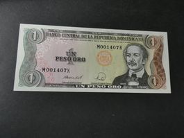 Dominicana, 1 Peso  ungefaltet