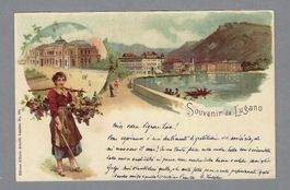 1900, LUGANO, BELLA LITO CON VEDUTA DEL KURSAAL