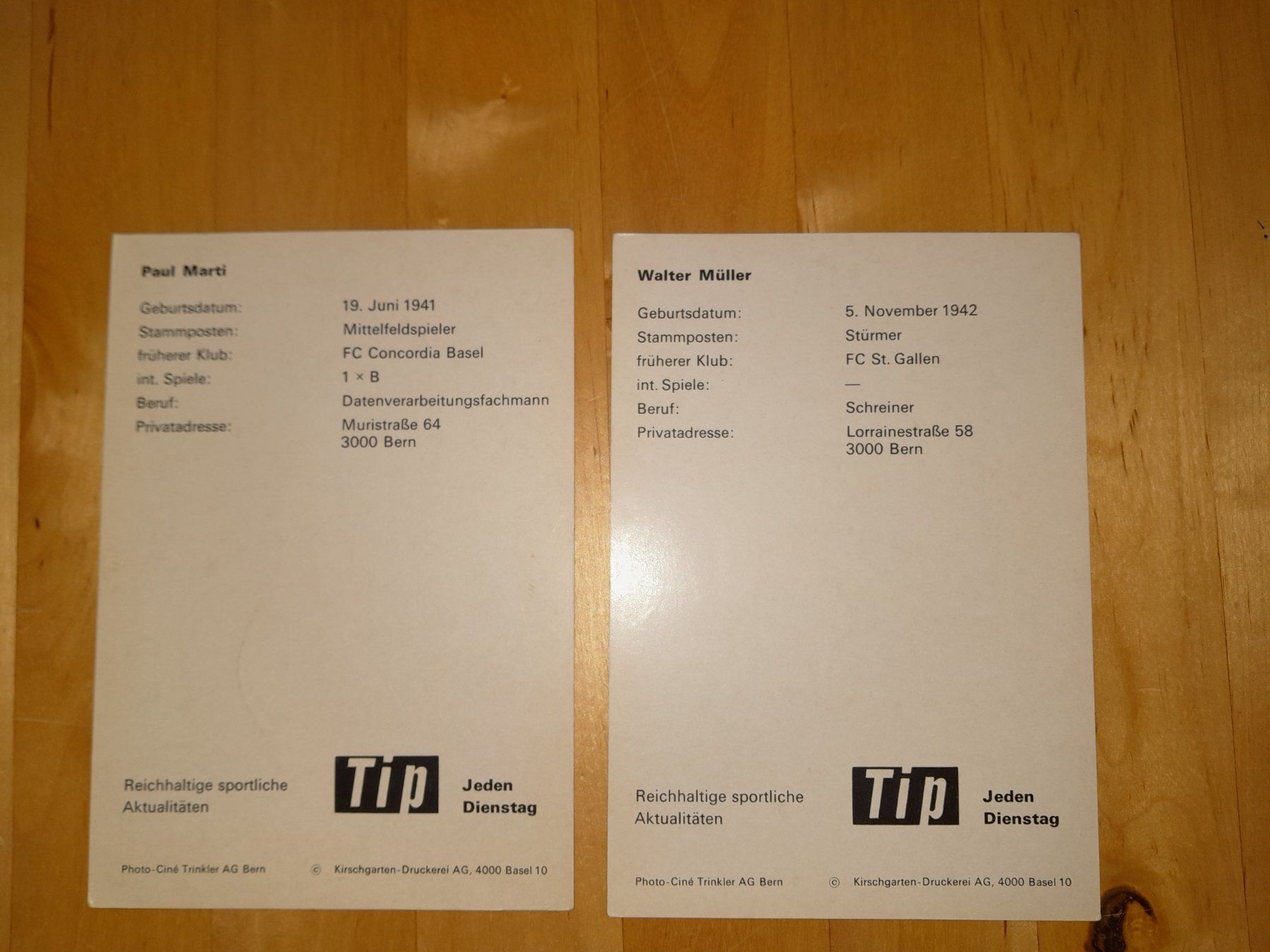 Autografi: Alte yb..  bsc young boys bern autogrammkarten schweiz – Usato da binningen venduto da bergen00 1