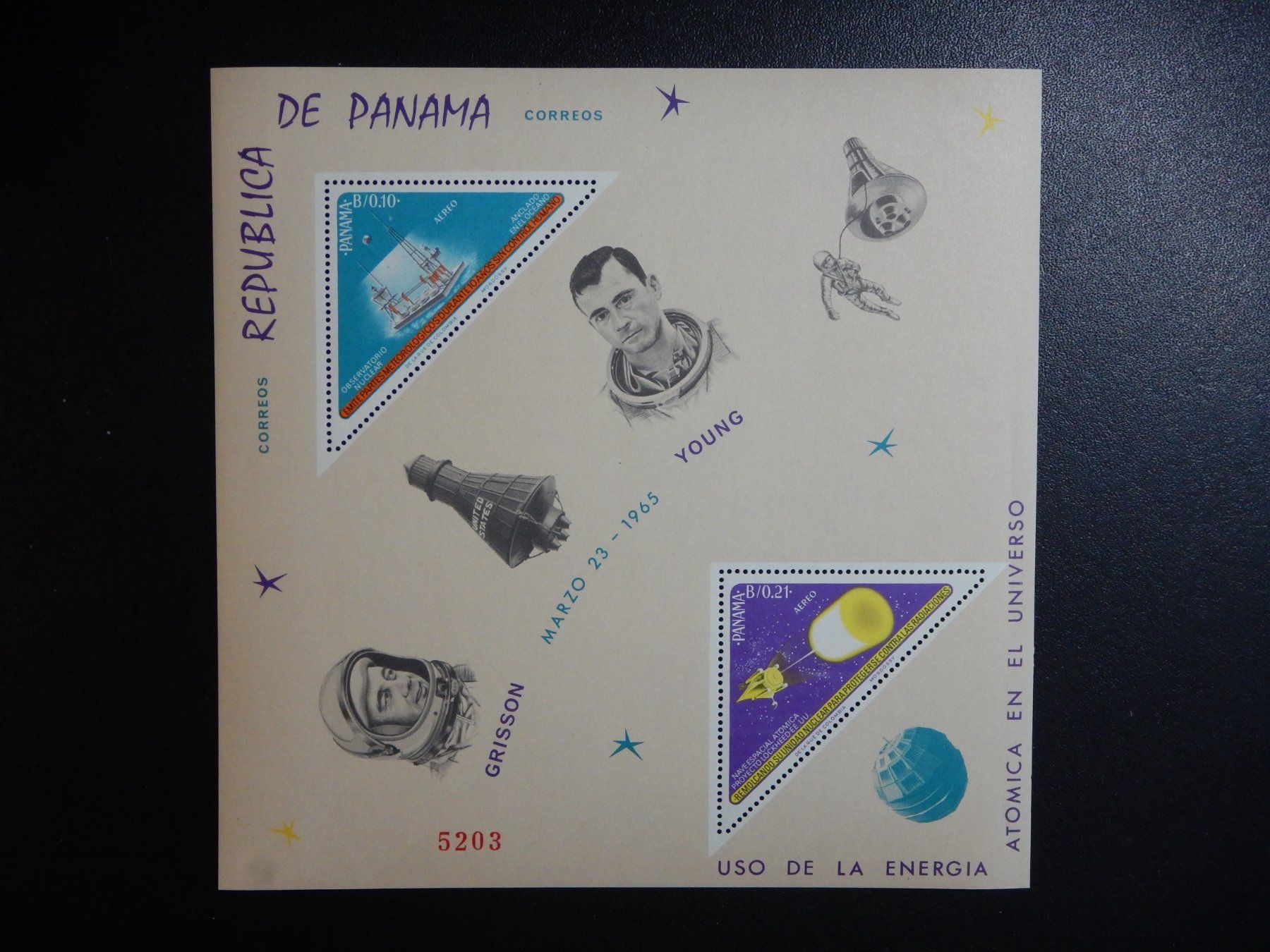 Alle Briefmarken: Panama Block ** 1965 Space – Gebraucht aus Zürich von Muehlekauf