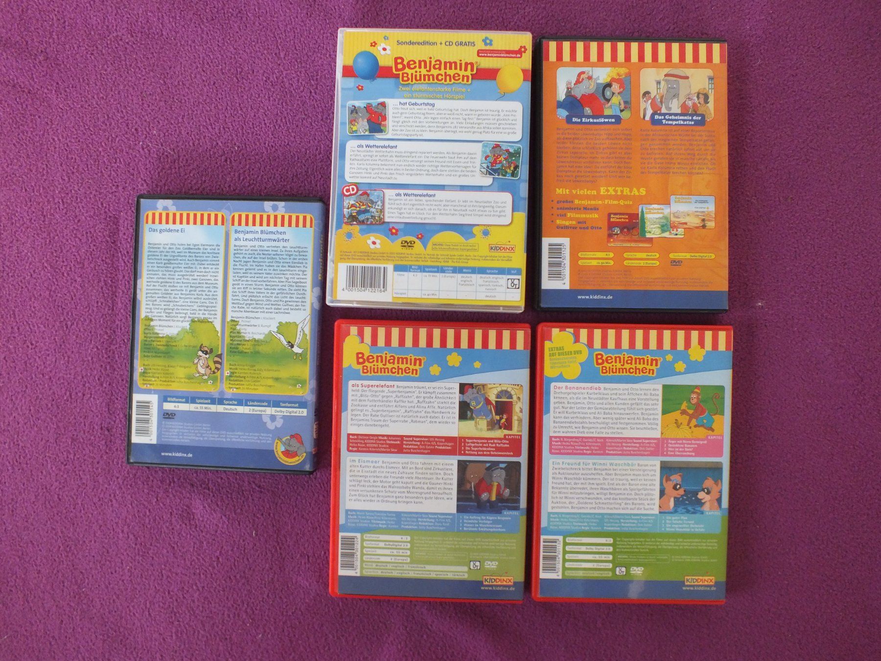 Tutti i DVDs: Benjamin Blümchen DVD Set aus 10 DVD´s / 20 Filmen – Usato da Müllheim Dorf venduto da Seeeule01 2