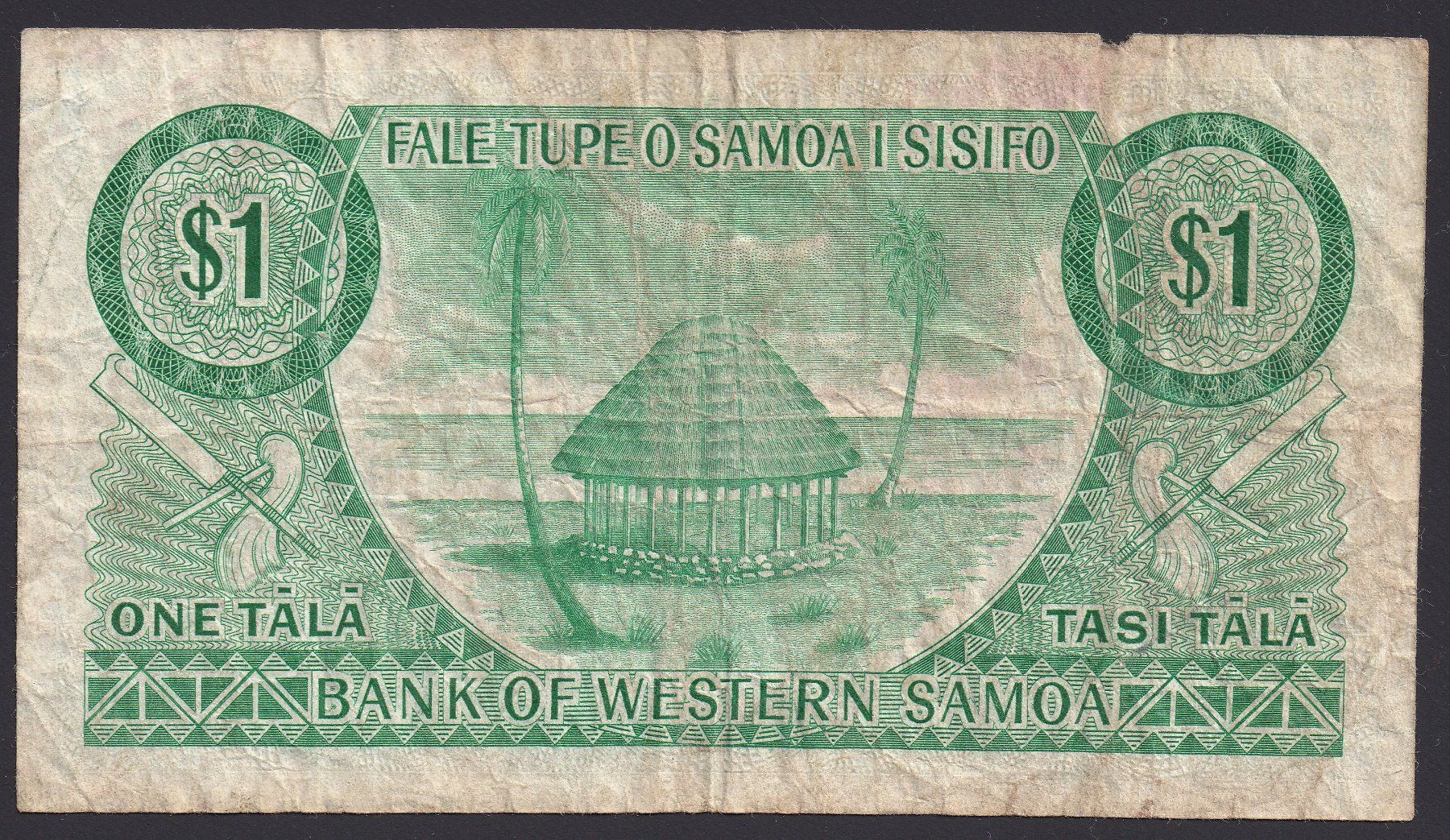 Banconote: Samoa 1 Tala 1967 – Usato da Brugg AG venduto da banknoten_muesli 1
