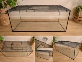 Glasterrarium / Nagerterrarium mit Gitterdeckel – 100×40×40
