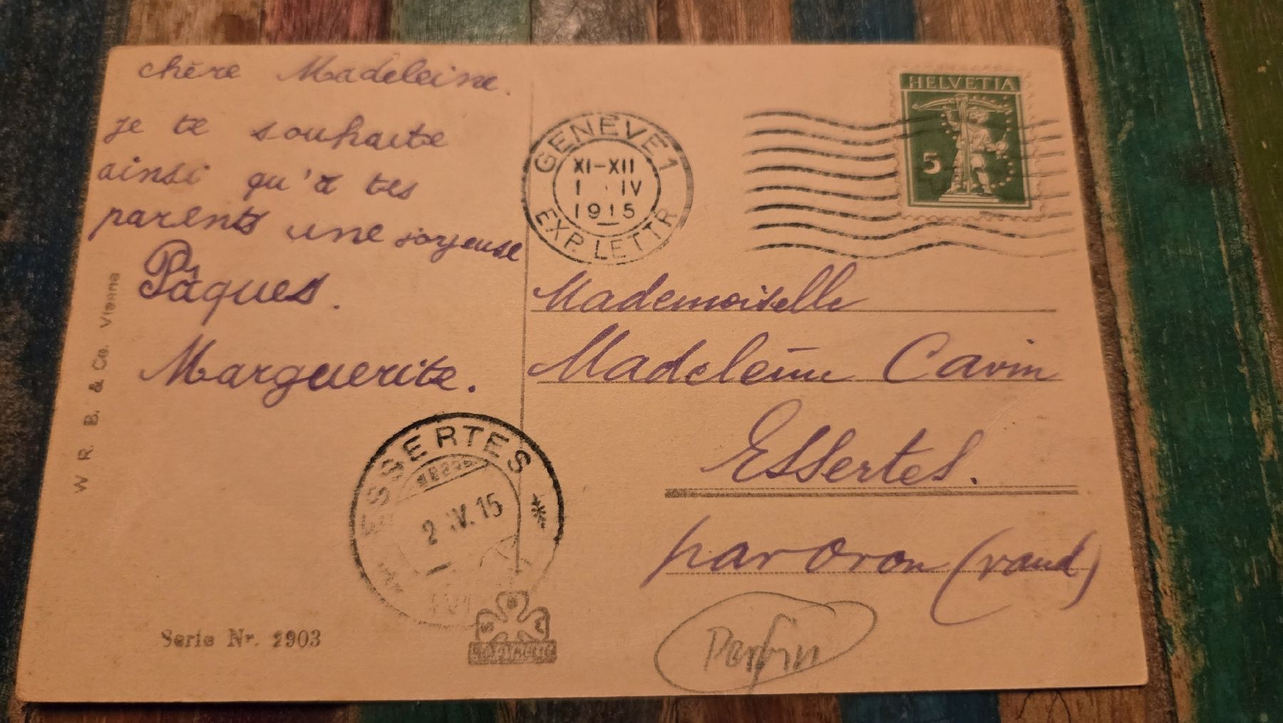 Tous les timbres: 1915 Perfin auf Ansichtskarten – D'occasion à Arni AG par Moth68