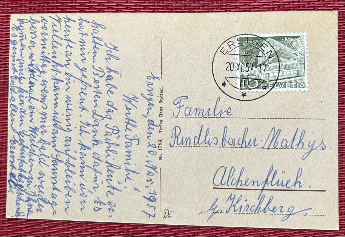 Cartoline postali: Ersigen Oberdorf  – Usato da Horw venduto da Tellbub 1