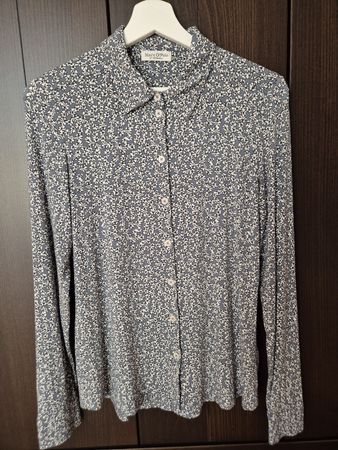Marc O’Polo Damen Bluse Blumenmuster Blau / Weiss – Gr. S