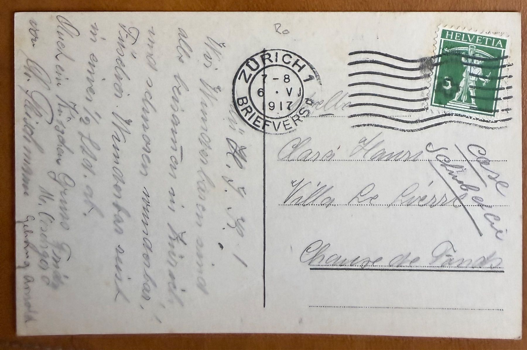 Ansichtskarten: Zürich - Hafen 1917 – Gebraucht aus Lutry von Ediego 1