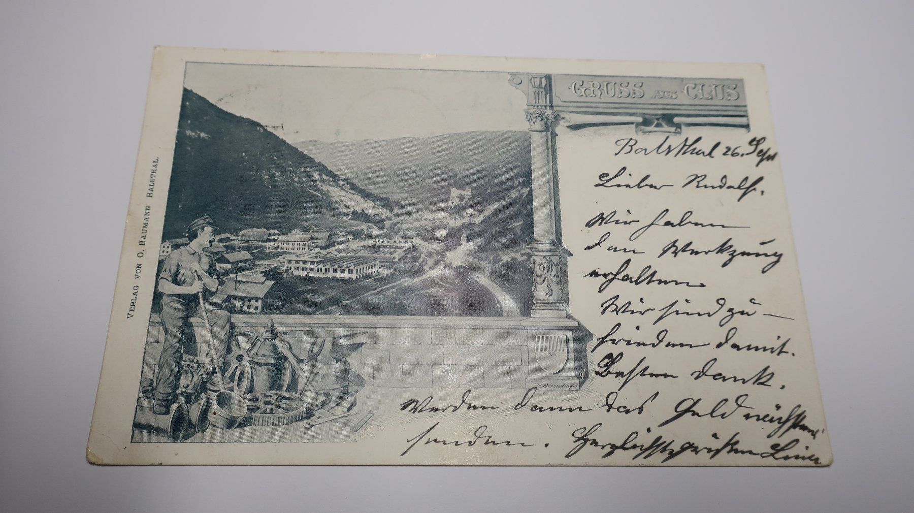 Ansichtskarten: Gruss aus Clus  1902 – Gebraucht aus Cormoret von Pascalll2001 1