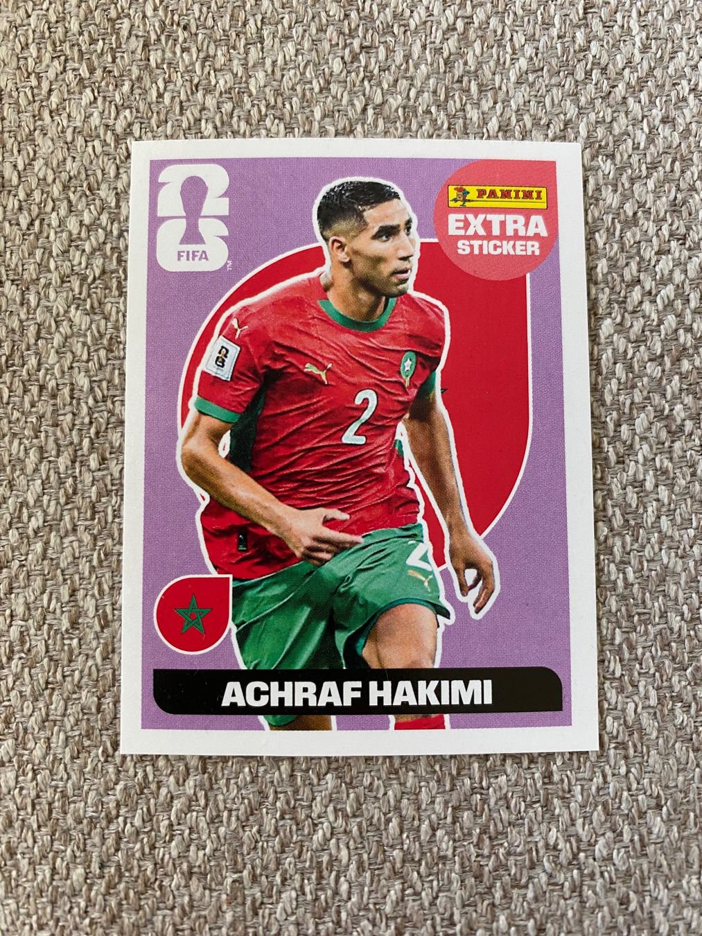 Panini Carte collezionabili: Panini Extra Sticker Achraf Hakimi - WM 2026 – Nuovo e nell'imballaggio originale da Rossemaison venduto da Carduelis