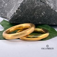 Edelstahl Set aus 2 Ringen Grösse 60
