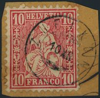 AG Zufikon - Zwergstempel - Sitzende Helvetia