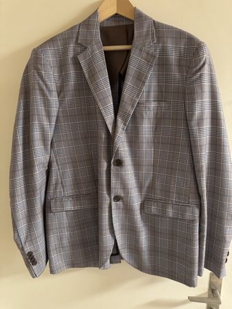John Black Sakko Gr. 54 Kariert Made in Italy – Frühlings-Sa