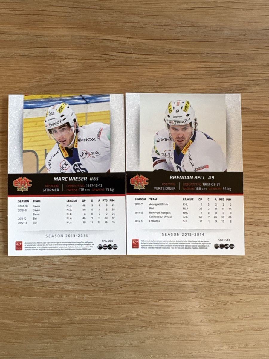 Sammelbilder & Trading cards: Hockey Karten ECH Biel 2013-2014 – Gebraucht aus Pfäffikon ZH von Hogersepp87 1