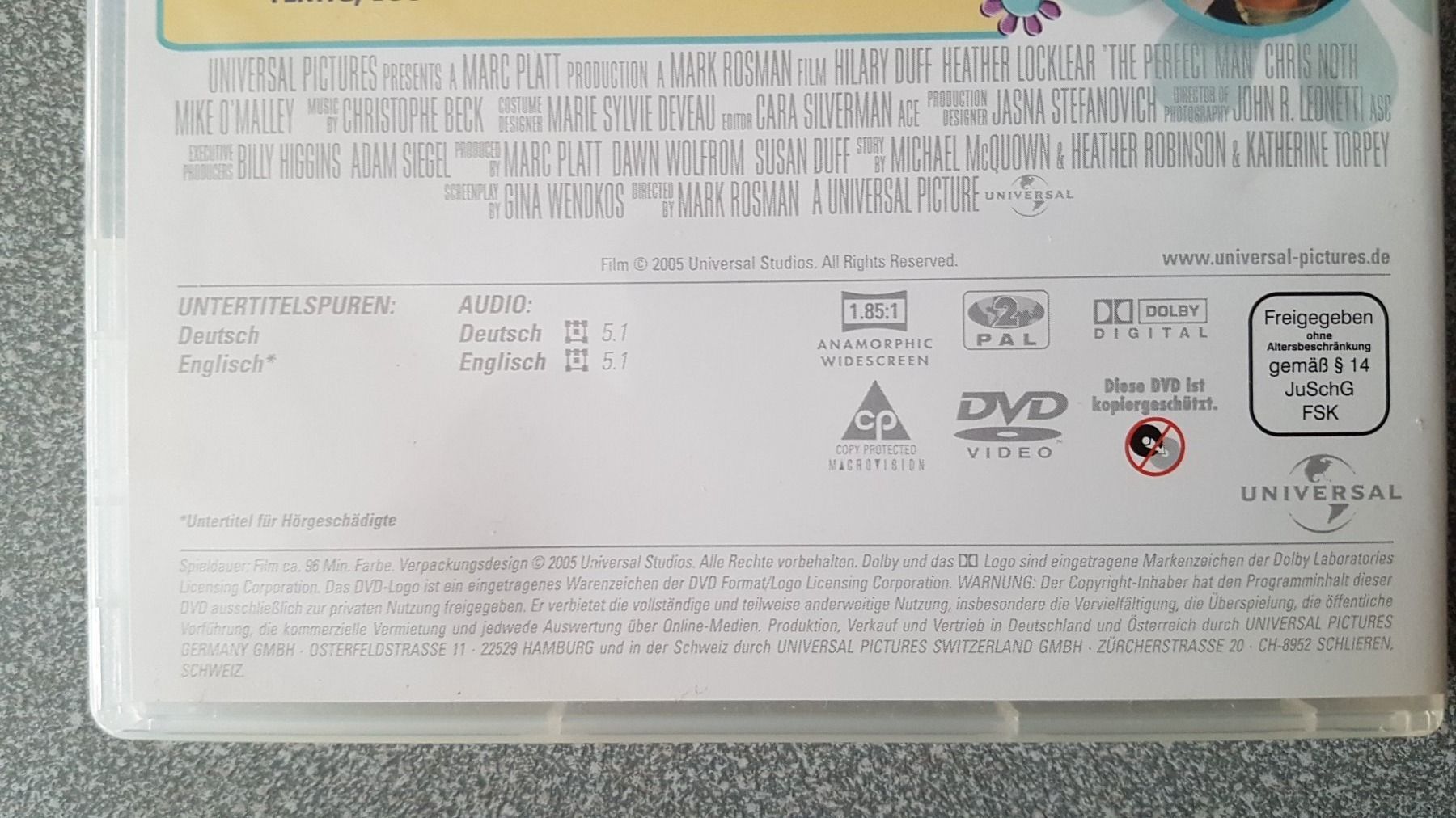 Tutti i DVDs: DVD Der perfekte Mann – Usato da Oetwil am See venduto da fineli2 1