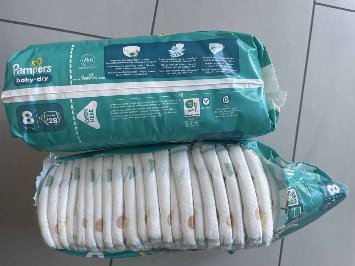 Pampers Secchi per pannolini & Pannolini: Pampers 8 – Nuovo (secondo la descrizione) da Rüti ZH venduto da Tal_ga6N 2