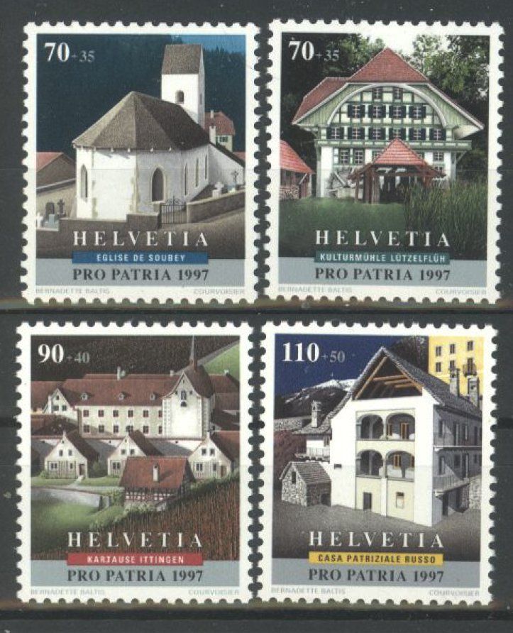 Alle Briefmarken: 1997, Pro Patria ** – Gebraucht aus Willisau von Vollstempel